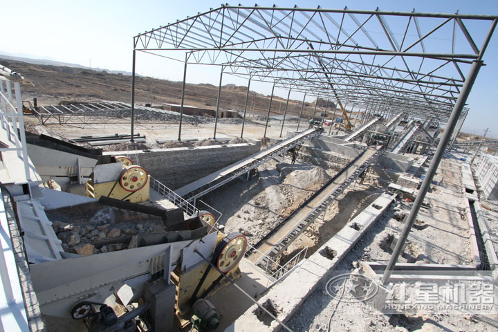 紅星用戶石料破碎生產(chǎn)現(xiàn)場(chǎng)，可就近安排參觀現(xiàn)場(chǎng)