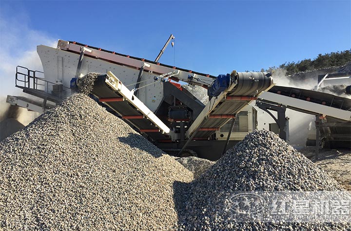 移動式砂石生產線設備現(xiàn)場